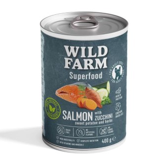 WILD FARM Superfood Karma Mokra Łosoś Z Warzywami 400g