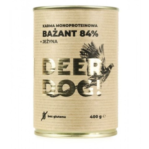 Deer Dog Bażant z jeżyną 400g puszka karma mokra przysmak dla psa NATURA DZICZYZNA