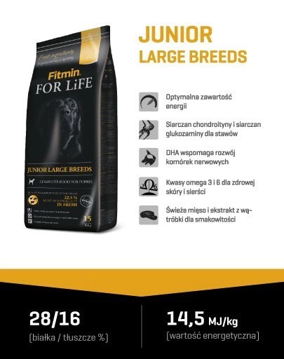 Fitmin For Life Junior Large Breeds 3kg