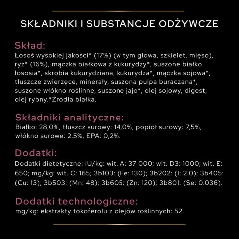 Purina Pro Plan Medium & Large 7+ Sensitive Optiderma Łosoś I Ryż 14kg