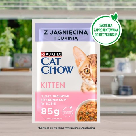 Purina Cat Chow Kitten Karma Z Jagnięciną I Cukinią W Sosie 85g