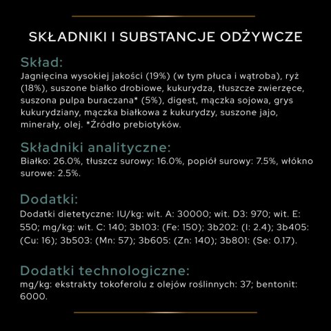 Purina Pro Plan Adult Medium Sensitive Digestion Lamb 14kg