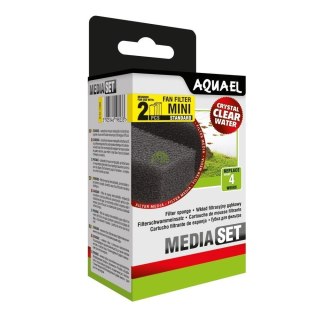 AQUAEL Wkład Filtracyjny Gąbkowy Fan Mini Plus MediaSet 2szt