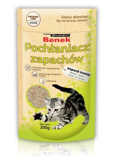 CERTECH-SUPER BENEK Pochłaniacz Zapachów Organic Line-Wood Zapach Trawy 200g