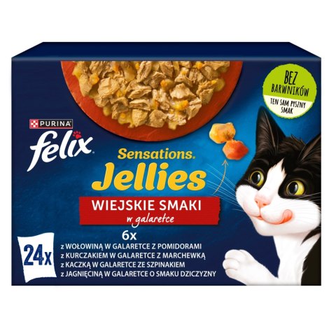 Felix Sensations Jellies Wiejskie Smaki W Galaretce 24x85g
