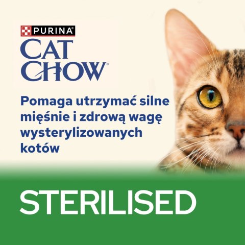 Purina Cat Chow Sterilised Karma Z Jagnięciną I Zieloną Fasolką W Sosie 85g