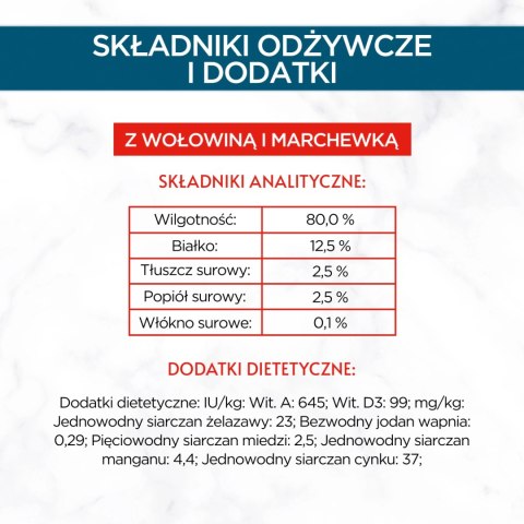 Purina Gourmet Perle Karma dla kotów mini fileciki w sosie z wołowiną i marchewką 85 g