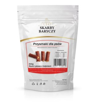 Skarby Baryczy rurki ryżowe z indykiem 500g