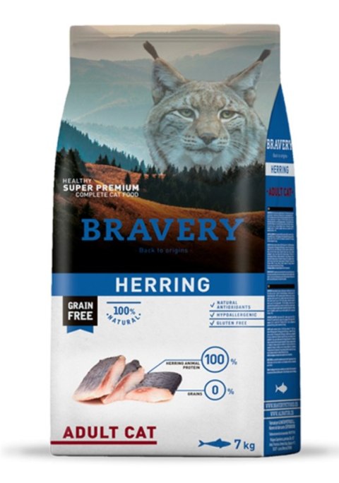 Bravery Cat Adult Herring Dla Kotów Sterylizowanych 7kg