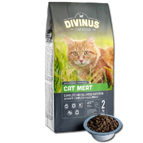 Divinus Cat Meat Karma Sucha Dla Kotów Dorosłych 2kg