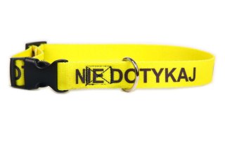 DogStuffs Obroża "Nie dotykaj" z plastikową klamrą 15mm/24-40cm