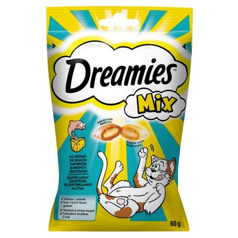 Dreamies Mix Przysmak Dla Kotów Ser Łosoś 60g