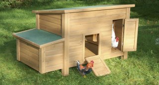 KERBL Domek dla Kur Drewniany Florentina 146 x 74 x 80 cm