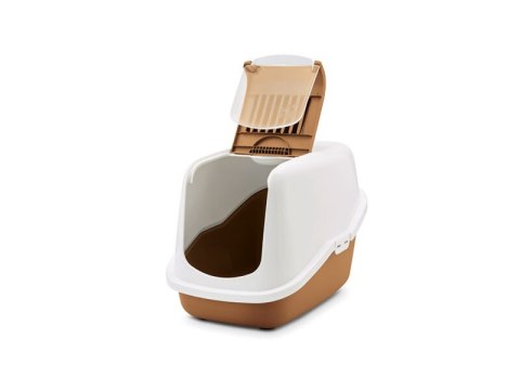 SAVIC NESTOR toaleta dla kotów WHITE/NORDIC BROWN 56x39x38,5cm
