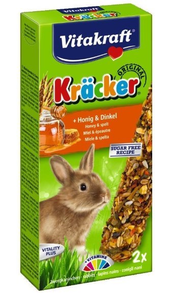 Vitakraft KRACKER 2szt d/królika miód/orkisz