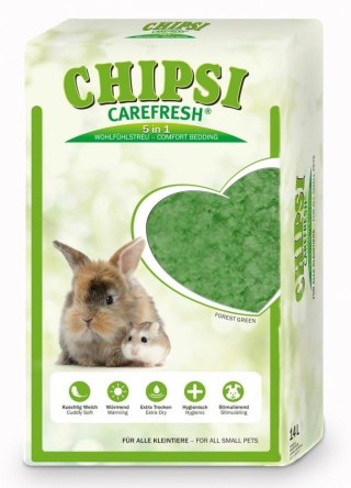 CAREFRESH Forest Green 14 l bezpyłowa ściółka z włókien celulozy dla małych zwierząt