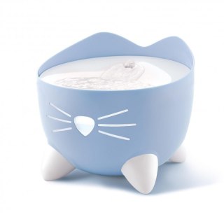 CATIT PIXI Fountain jasnoniebieskie poidło dla kota z miską ze stali nierdzewnej 2,5l