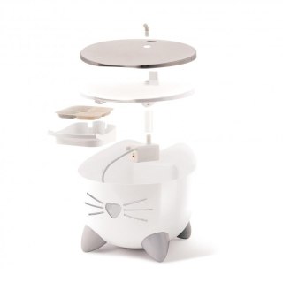 CATIT PIXI Fountain jasnoróżowe poidło dla kota z miską ze stali nierdzewnej 2,5l