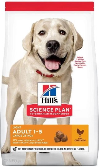 HILL'S SP Science Plan Canine Adult Light Medium z kurczakiem 14 kg