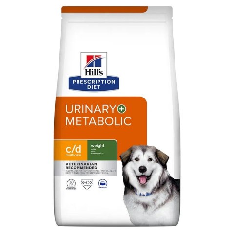 Hill's Prescription Diet c/d Urinary + Metabolic — karma dla psów wspierająca układ moczowy i kontrolę masy ciała, 12 kg