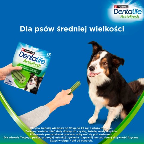 Purina Dentalife Activefresh Medium Przysmak Dla Psa 115g 5 Sztuk