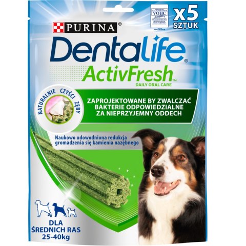 Purina Dentalife Activefresh Medium Przysmak Dla Psa 115g 5 Sztuk