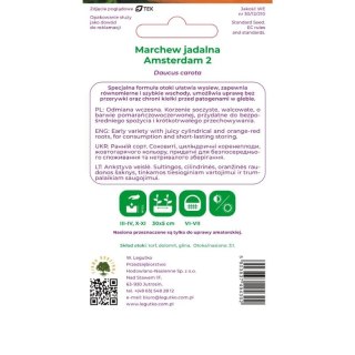 Marchew jadalna 'Amsterdam 2' (Amsterdamska) - odmiana wczesna