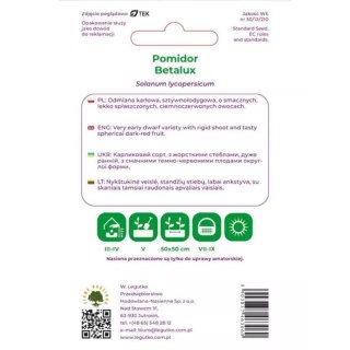 Pomidor gruntowy karłowy sztywnołodygowy Betalux - b. wczesna