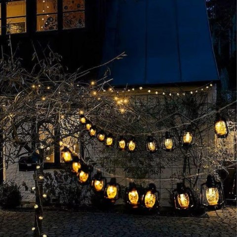 Girlanda ogrodowa solarna 30 lampionów LED