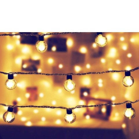 Lampki solarne ogrodowe girlanda 20 LED z czujnikiem zmierzchu