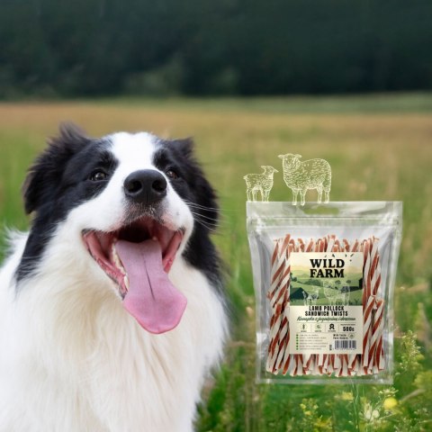 WILD FARM Kanapka Z Jagnięciną I Dorszem Przysmak Dla Psa 500G