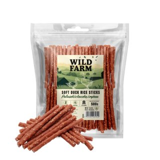 WILD FARM Paluszki Przekąska Dla Psów Kaczka I Ryż 500g