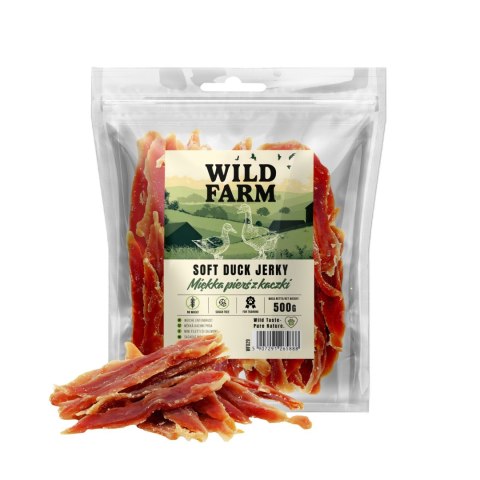 WILD FARM Przysmaki Naturalne Miękkie Piersi Dla Psa Kaczka 500G
