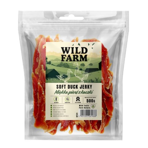 WILD FARM Przysmaki Naturalne Miękkie Piersi Dla Psa Kaczka 500G